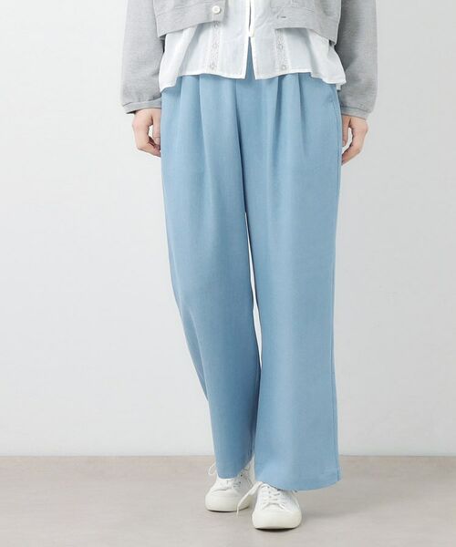 LAURA ASHLEY / ローラ アシュレイ デニムパンツ | 【STORY掲載!/ウエストゴム/タックあり】セルロースデニム イージーパンツ | 詳細2