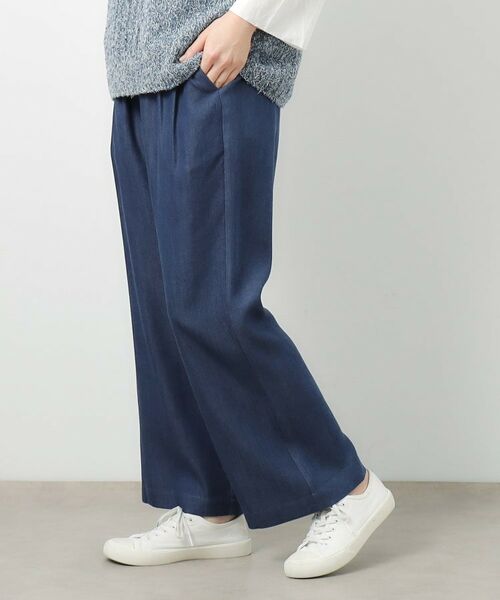 LAURA ASHLEY / ローラ アシュレイ デニムパンツ | 【STORY掲載!/ウエストゴム/タックあり】セルロースデニム イージーパンツ | 詳細6