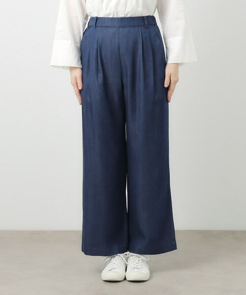 LAURA ASHLEY / ローラ アシュレイ デニムパンツ | 【STORY掲載!/ウエストゴム/タックあり】セルロースデニム イージーパンツ | 詳細9