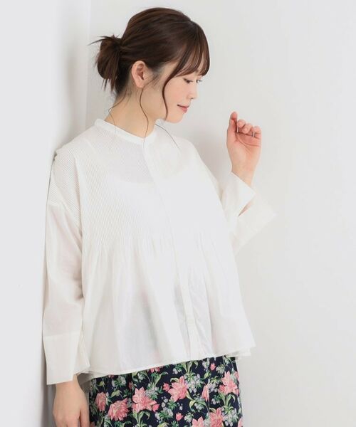 LAURA ASHLEY / ローラ アシュレイ シャツ・ブラウス | 【コットン100％／羽織に使える】ピンタックフレアブラウス | 詳細2