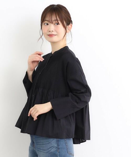 LAURA ASHLEY / ローラ アシュレイ シャツ・ブラウス | 【コットン100％／羽織に使える】ピンタックフレアブラウス | 詳細5