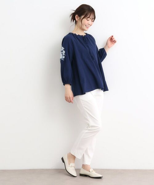 LAURA ASHLEY / ローラ アシュレイ シャツ・ブラウス | 【コットン100％／刺繍入り】ウェストウェル バンチ柄刺繍ブラウス | 詳細11