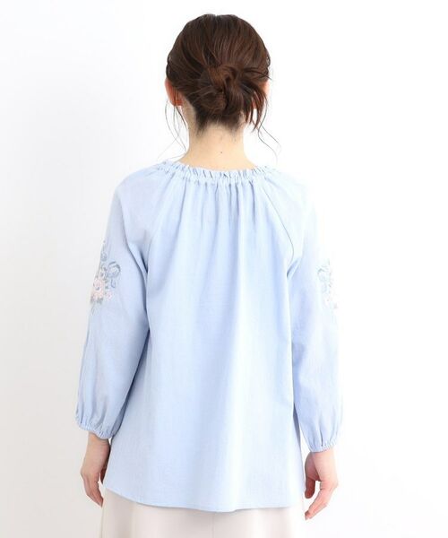 LAURA ASHLEY / ローラ アシュレイ シャツ・ブラウス | 【コットン100％／刺繍入り】ウェストウェル バンチ柄刺繍ブラウス | 詳細15