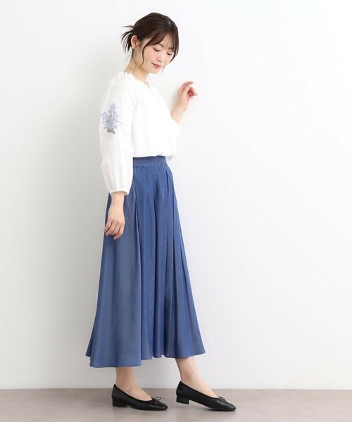 LAURA ASHLEY / ローラ アシュレイ シャツ・ブラウス | 【コットン100％／刺繍入り】ウェストウェル バンチ柄刺繍ブラウス | 詳細3