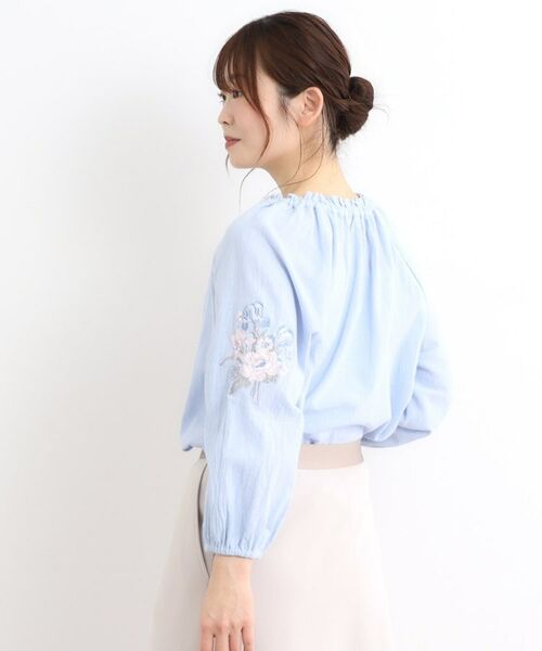 LAURA ASHLEY / ローラ アシュレイ シャツ・ブラウス | 【コットン100％／刺繍入り】ウェストウェル バンチ柄刺繍ブラウス | 詳細6