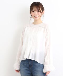 LAURA ASHLEY / ローラ アシュレイ シャツ・ブラウス | 【前後2WAY／羽織に使える】 リバーレースブラウス