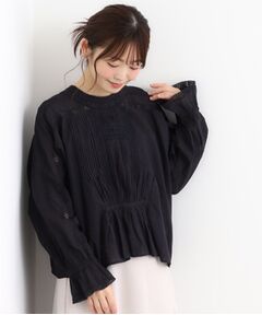 LAURA ASHLEY / ローラ アシュレイ シャツ・ブラウス | 【前後2WAY／羽織に使える】 リバーレースブラウス