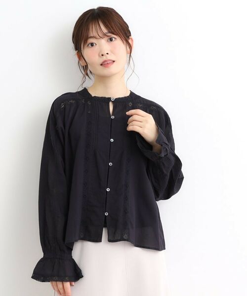 LAURA ASHLEY / ローラ アシュレイ シャツ・ブラウス | 【前後2WAY／羽織に使える】 リバーレースブラウス | 詳細10