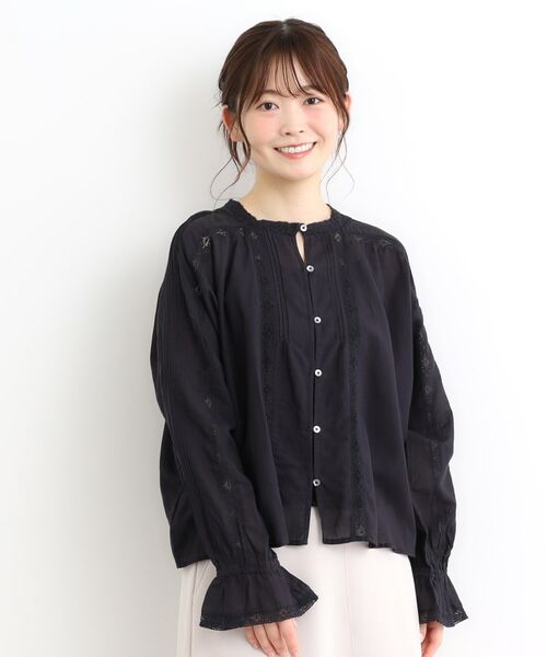 LAURA ASHLEY / ローラ アシュレイ シャツ・ブラウス | 【前後2WAY／羽織に使える】 リバーレースブラウス | 詳細11