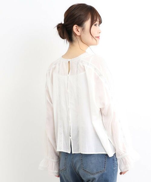 LAURA ASHLEY / ローラ アシュレイ シャツ・ブラウス | 【前後2WAY／羽織に使える】 リバーレースブラウス | 詳細2