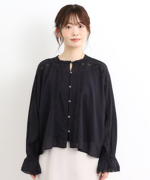 LAURA ASHLEY / ローラ アシュレイ シャツ・ブラウス | 【前後2WAY／羽織に使える】 リバーレースブラウス | 詳細22