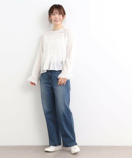 LAURA ASHLEY / ローラ アシュレイ シャツ・ブラウス | 【前後2WAY／羽織に使える】 リバーレースブラウス | 詳細5