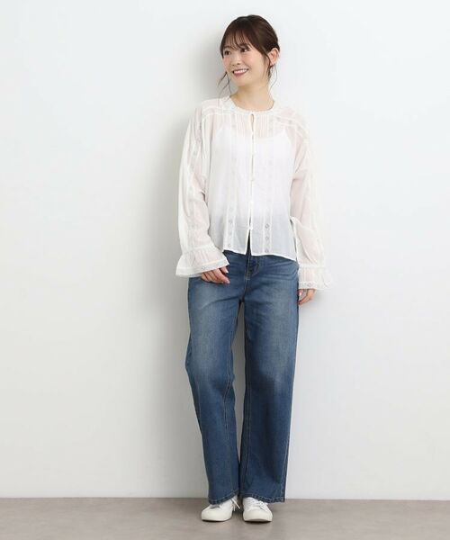 LAURA ASHLEY / ローラ アシュレイ シャツ・ブラウス | 【前後2WAY／羽織に使える】 リバーレースブラウス | 詳細6