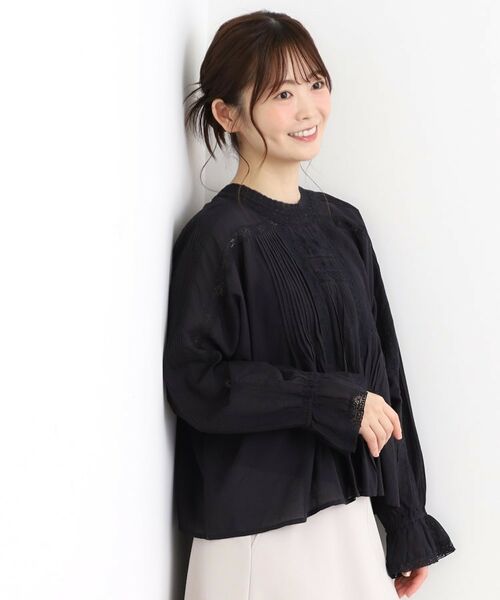 LAURA ASHLEY / ローラ アシュレイ シャツ・ブラウス | 【前後2WAY／羽織に使える】 リバーレースブラウス | 詳細9