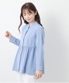 LauraAshley ローラアシュレイ ペイズリー柄 ブラウス ベージュ L LAURA ASHLEY 送料無料 シルク混 花柄ブラウス・UK12△ローラ