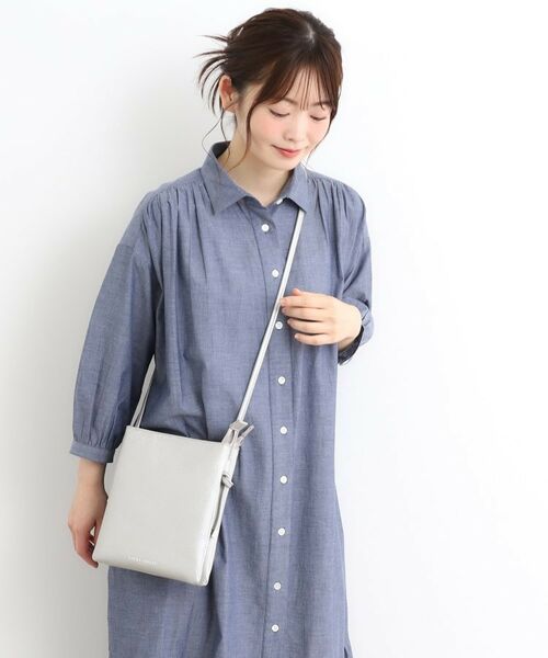 LAURA ASHLEY / ローラ アシュレイ ショルダーバッグ | 【牛革レザー／ショルダー長さ調節可】フラットバッグ | 詳細1