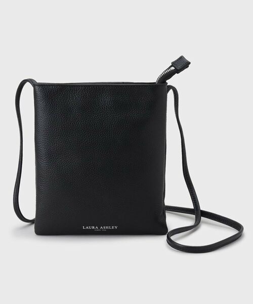 LAURA ASHLEY / ローラ アシュレイ ショルダーバッグ | 【牛革レザー／ショルダー長さ調節可】フラットバッグ | 詳細10