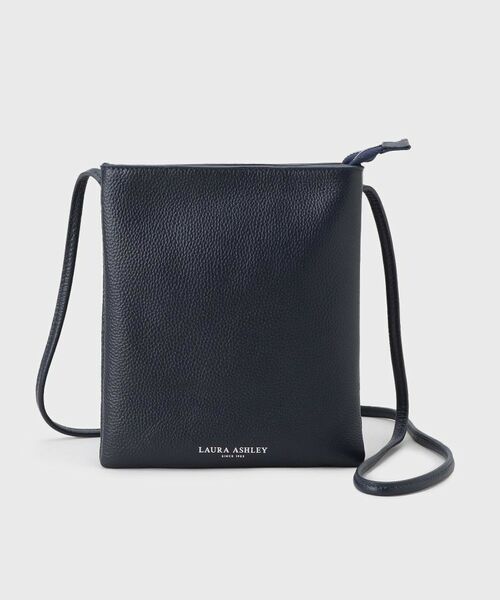 LAURA ASHLEY / ローラ アシュレイ ショルダーバッグ | 【牛革レザー／ショルダー長さ調節可】フラットバッグ | 詳細11
