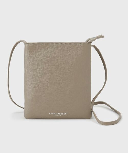 LAURA ASHLEY / ローラ アシュレイ ショルダーバッグ | 【牛革レザー／ショルダー長さ調節可】フラットバッグ | 詳細12