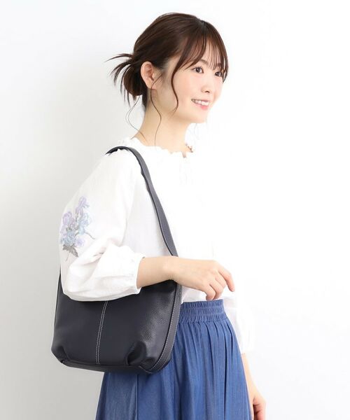 LAURA ASHLEY / ローラ アシュレイ ショルダーバッグ | 【牛革レザー／ショルダー長さ調節可】ワンハンドルバッグ | 詳細5