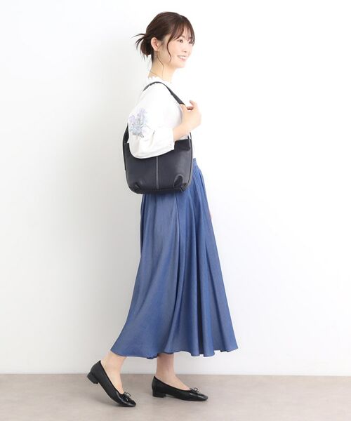 LAURA ASHLEY / ローラ アシュレイ ショルダーバッグ | 【牛革レザー／ショルダー長さ調節可】ワンハンドルバッグ | 詳細6