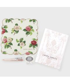 LAURA ASHLEY / ローラ アシュレイ ハンカチ | 【WEB限定】ヴィンテージソルジャー フリクションボール3 スリム038＆カミール柄 プリントハンカチ セット （ローラアシュレイ ギフト袋＆シール）付き