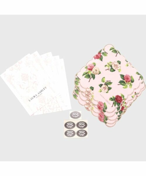 LAURA ASHLEY / ローラ アシュレイ ハンカチ | 【WEB限定】カミール柄 プリントハンカチ5枚セット （ローラアシュレイ ギフト袋＆シール）付き | 詳細1
