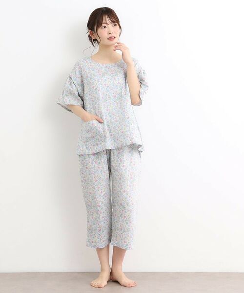 LAURA ASHLEY / ローラ アシュレイ ルームウェア | シャーストン柄 ダブルガーゼ生地パジャマ | 詳細1