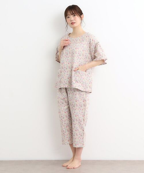 LAURA ASHLEY / ローラ アシュレイ ルームウェア | シャーストン柄 ダブルガーゼ生地パジャマ | 詳細5