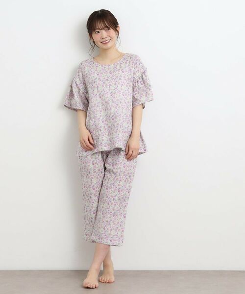 LAURA ASHLEY / ローラ アシュレイ ルームウェア | シャーストン柄 ダブルガーゼ生地パジャマ | 詳細9