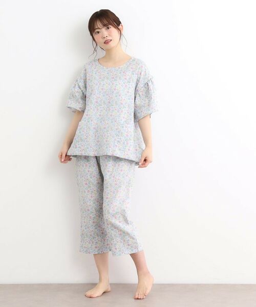 LAURA ASHLEY/ローラ アシュレイ シャーストン柄 ダブルガーゼ生地パジャマ ミントグリーン(121) 00(FREE) LAURA ASHLEY/ローラ アシュレイ シャーストン柄 ダブルガーゼ生地パジャマ ミントグリーン(121) 00(FREE)