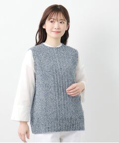 LAURA ASHLEY / ローラ アシュレイ ベスト | 【限定店舗展開/日本製/ワンマイルウエア】シルクネップベスト