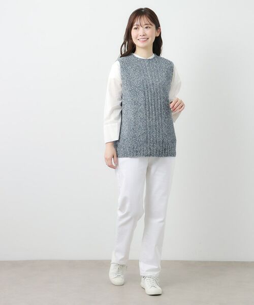 LAURA ASHLEY / ローラ アシュレイ ベスト | 【限定店舗展開/日本製/ワンマイルウエア】シルクネップベスト | 詳細11