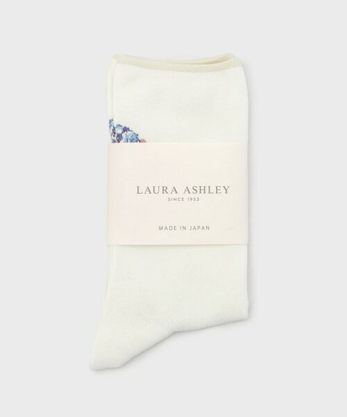 LAURA ASHLEY/ローラ アシュレイ 【日本製】ウェストウェルバンチ柄 靴下 ホワイト(101) 00(FREE) LAURA ASHLEY/ローラ アシュレイ 【日本製】ウェストウェルバンチ柄 靴下 ホワイト(101) 00(FREE)