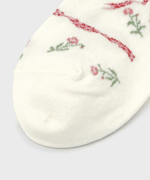LAURA ASHLEY / ローラ アシュレイ ソックス | 【日本製】ラークフィールドリボン柄 靴下 | 詳細3