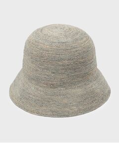 LAURA ASHLEY / ローラ アシュレイ ハット | 【日差し対策におすすめ！クラウンやや深め】細編みラフィア バケットハット