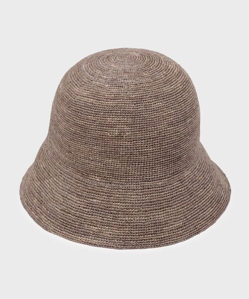 LAURA ASHLEY / ローラ アシュレイ ハット | 【日差し対策におすすめ！クラウンやや深め】細編みラフィア バケットハット | 詳細1