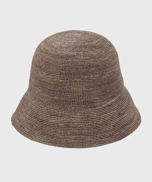 LAURA ASHLEY / ローラ アシュレイ ハット | 【日差し対策におすすめ！クラウンやや深め】細編みラフィア バケットハット | 詳細2