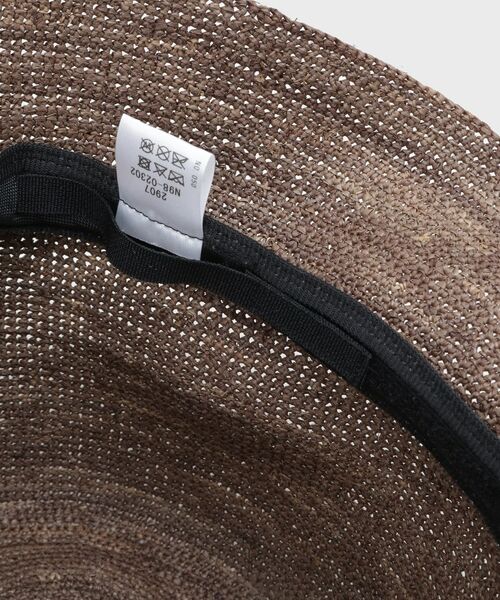 LAURA ASHLEY / ローラ アシュレイ ハット | 【日差し対策におすすめ！クラウンやや深め】細編みラフィア バケットハット | 詳細5