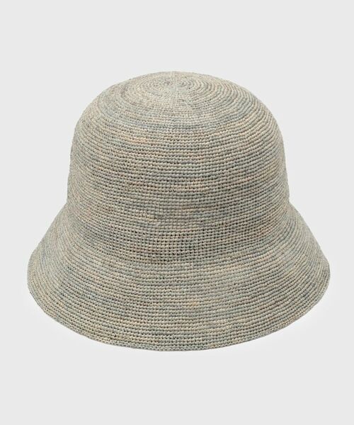 LAURA ASHLEY/ローラ アシュレイ 【日差し対策におすすめ!クラウンやや深め】細編みラフィア バケットハット ライトグレー(011) 00(FREE) LAURA ASHLEY/ローラ アシュレイ 【日差し対策におすすめ!クラウンやや深め】細編みラフィア バケットハット ライトグレー(011) 00(FREE)