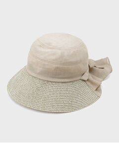 LAURA ASHLEY / ローラ アシュレイ ハット | 【日差し対策におすすめ！ツバ大きめ】前ツバブレード 布帛コンビハット