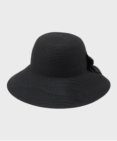 LAURA ASHLEY / ローラ アシュレイ ハット | 【お手入れ簡単／洗える】バックリボン キャプリーヌハット