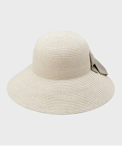 LAURA ASHLEY / ローラ アシュレイ ハット | 【お手入れ簡単／洗える】バックリボン キャプリーヌハット