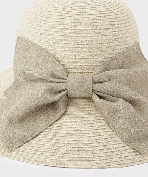 LAURA ASHLEY / ローラ アシュレイ ハット | 【お手入れ簡単／洗える】バックリボン キャプリーヌハット | 詳細8