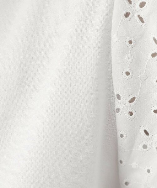 LAURA ASHLEY / ローラ アシュレイ Tシャツ | 【洗える／コットン100％/日本製／袖レース】デザインTシャツ | 詳細12