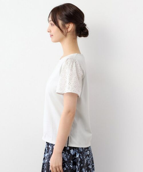 LAURA ASHLEY / ローラ アシュレイ Tシャツ | 【洗える／コットン100％/日本製／袖レース】デザインTシャツ | 詳細14