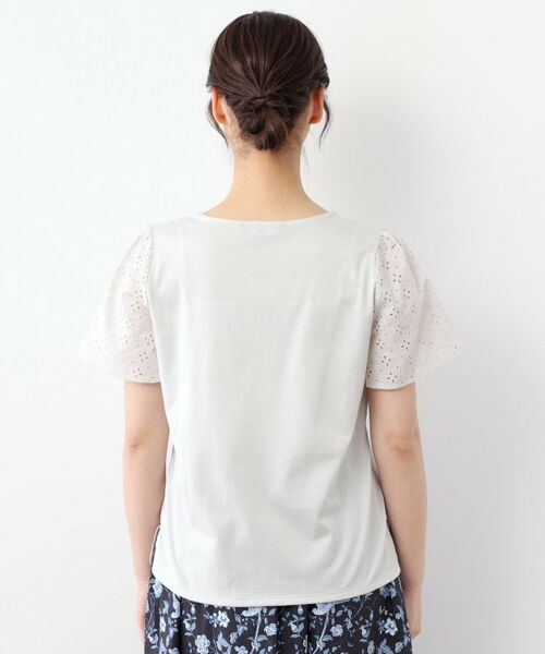 LAURA ASHLEY / ローラ アシュレイ Tシャツ | 【洗える／コットン100％/日本製／袖レース】デザインTシャツ | 詳細15