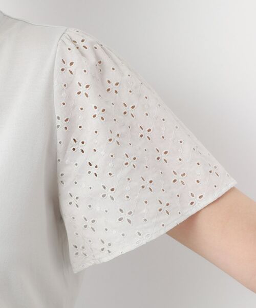 LAURA ASHLEY / ローラ アシュレイ Tシャツ | 【洗える／コットン100％/日本製／袖レース】デザインTシャツ | 詳細17