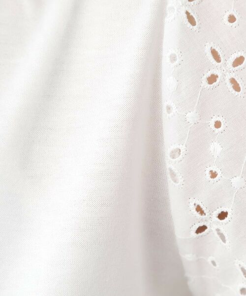 LAURA ASHLEY / ローラ アシュレイ Tシャツ | 【洗える／コットン100％/日本製／袖レース】デザインTシャツ | 詳細4