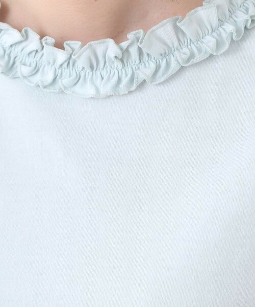 LAURA ASHLEY / ローラ アシュレイ Tシャツ | 【前後2WAY／コットン100％/日本製】フリルネック Tシャツ | 詳細11